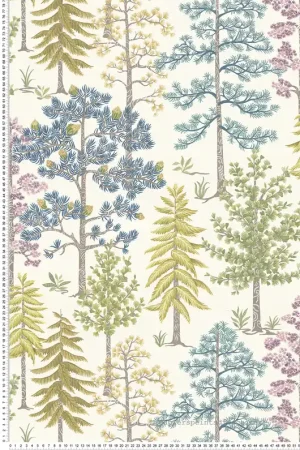 Papier peint Arbre Fruitier Vana bleu - Ananda d‘Osborne & Little Réf. OSB-W8030-03 Commande En Gros