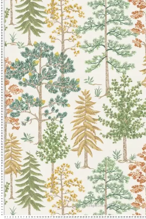 Papier peint Arbre Fruitier Vana vert - Ananda d‘Osborne & Little Réf. OSB-W8030-02 Dernière Chance