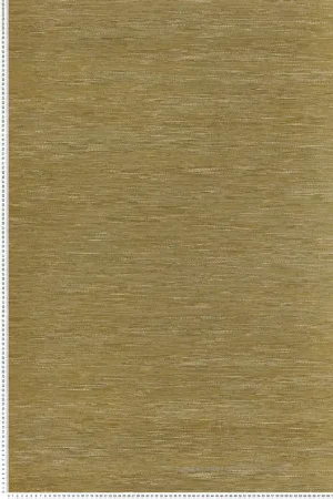 Papier peint Faux Uni Tissage Tatami vert olive - Le Jacquard de Casamance Réf. CAS-C75345098 Nouvel Arrivage