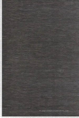 Super Prix Papier peint Faux Uni Tissage Tatami noir - Le Jacquard de Casamance Réf. CAS-C75342752