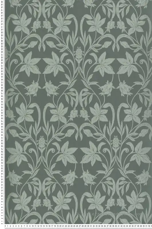 Commander Vite Papier peint Feuille Style Anglais Primrose vert sauge - Heritage de Casadéco Réf. HETA201237608