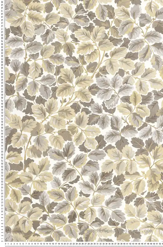 Soldes Papier peint Feuille de Chêne Regent‘s Park beige - Heritage de Casadéco Réf. HETA201201895