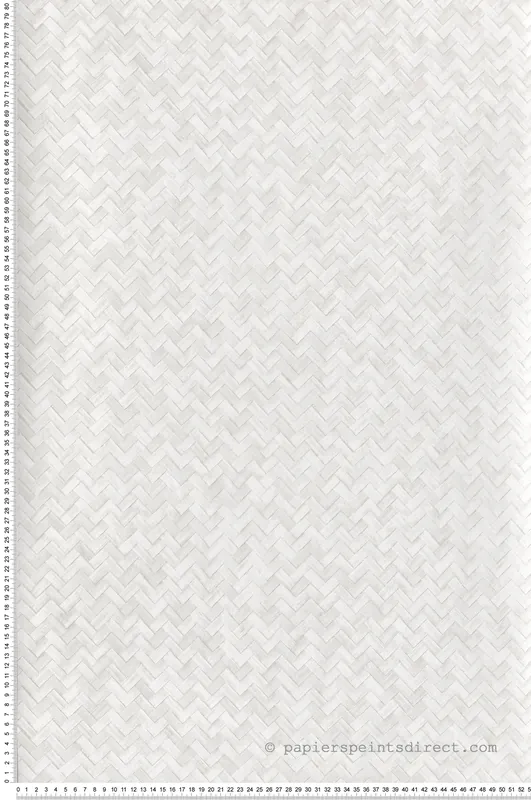 Satisfait Ou Remboursé Papier peint Paille Tressage Kagome blanc cassé - The Texture Book de Masureel Réf. MAS-WIL303