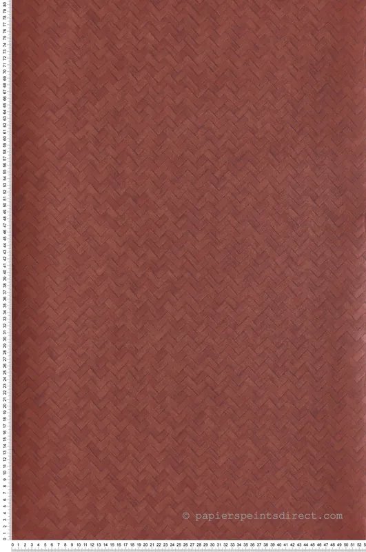 Prix Choc Papier peint Paille Tressage Kagome terracotta - The Texture Book de Masureel Réf. MAS-WIL302