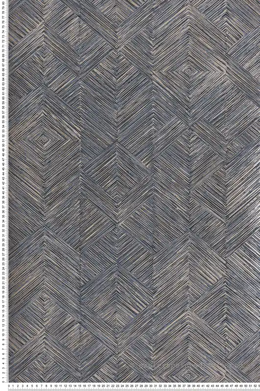 Réduction Papier peint Bois Enitan bleu turquin irisé - The Texture Book de Masureel Réf. MAS-TRI101
