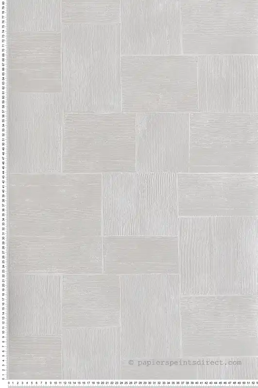 Papier peint Carreaux Giraldo argenté - The Texture Book de Masureel Réf. MAS-SPI303 Seulement Aujourd'hui