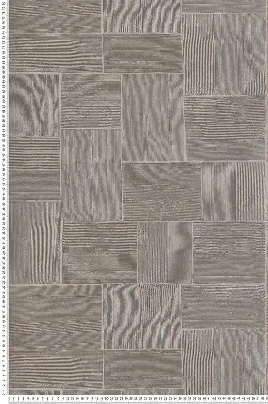 Papier peint Carreaux Giraldo taupe argenté - The Texture Book de Masureel Réf. MAS-SPI302 Dernière Chance