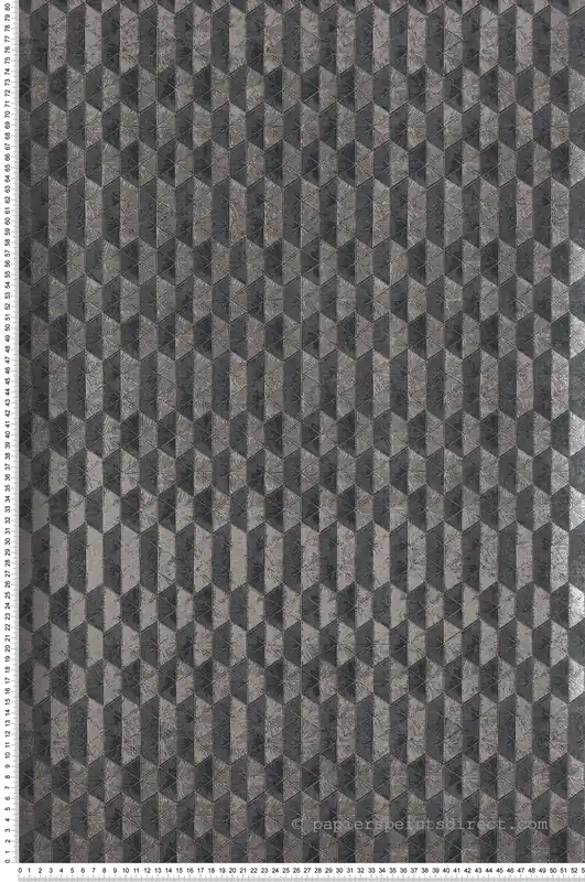 Commander Vite Papier peint Art Déco Vector anthracite doré - The Texture Book de Masureel Réf. MAS-ORB701