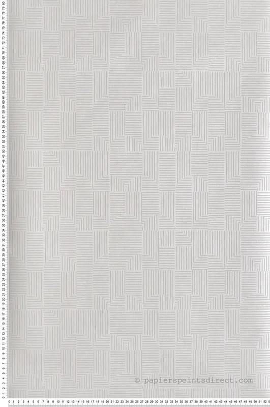 Papier peint Carré Géométrie Manzoni gris clair argenté - The Texture Book de Masureel Réf. MAS-ILA401 Offre Exclusive