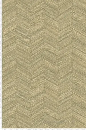 Papier peint Chevron Bois Ocotea vert amande - Nature sur Mesure de Casamance Réf. CAS-B75372650 Expédié Aujourd'hui