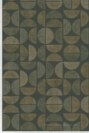 Must-Have Papier peint Rond Graphique Dualis vert sapin - Nature sur Mesure de Casamance Réf. CAS-76881324