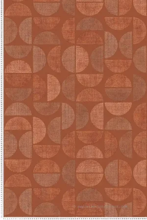 Offre Exclusive Papier peint Rond Graphique Dualis terracotta - Nature sur Mesure de Casamance Réf. CAS-76881222
