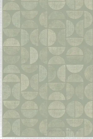 Nouvel Arrivage Papier peint Rond Graphique Dualis vert céladon - Nature sur Mesure de Casamance Réf. CAS-76881120
