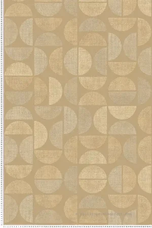 Papier peint Rond Graphique Dualis beige travertin - Nature sur Mesure de Casamance Réf. CAS-76881018 Petit Prix