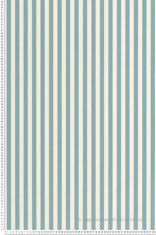 Marque Papier peint Rayure Talea bleu porcelaine - Art of Botany de Casélio Réf. AOB106670635