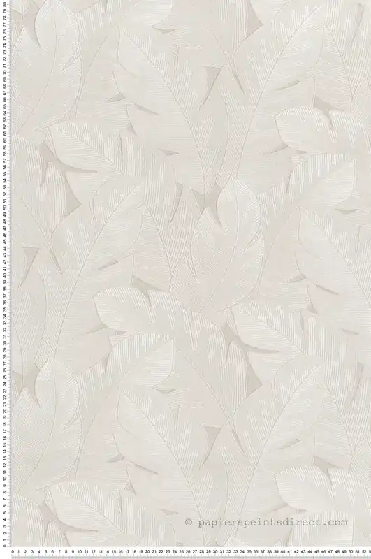 Acheter Direct Papier peint Feuillage Tropical Yuto écru - Vegetals de Casadéco Réf. VEGE201291111