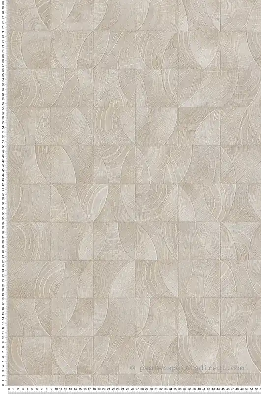 Bon Plan Papier peint Bois Cube beige pierre - Architexture de Montecolino Réf. MC-AZ57734