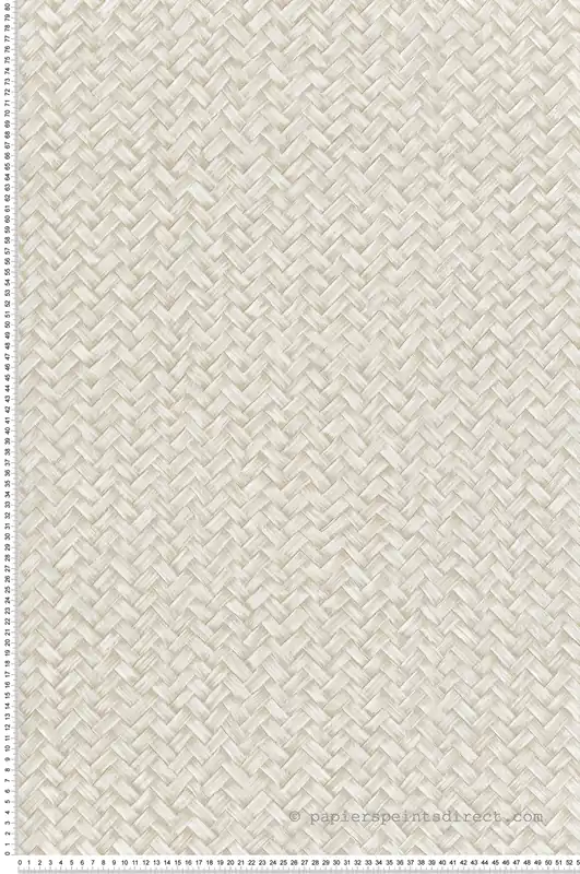 Papier peint Tressage Paille Chevron écru - Architexture de Montecolino Réf. MC-AZ57722 Nouvel Arrivage