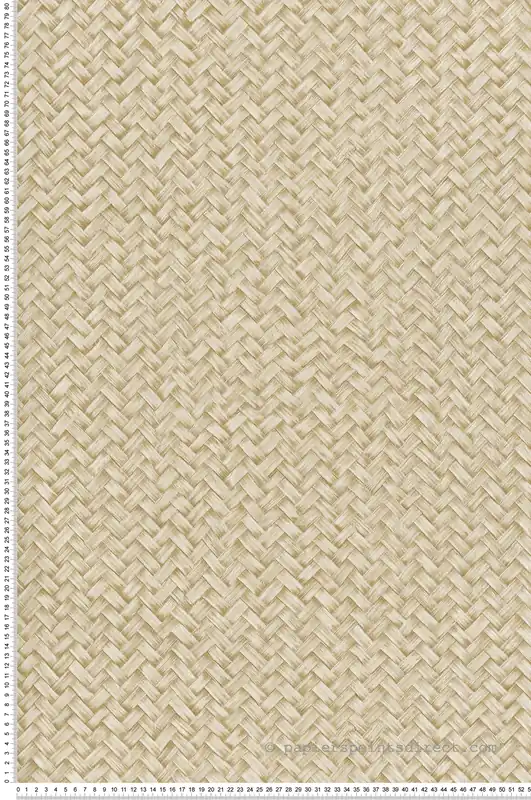 Soldes Papier peint Tressage Paille Chevron beige camomille - Architexture de Montecolino Réf. MC-AZ57718