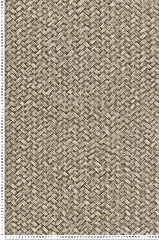 Papier peint Tressage Paille Chevron beige brun - Architexture de Montecolino Réf. MC-AZ57720 Achat Immédiat