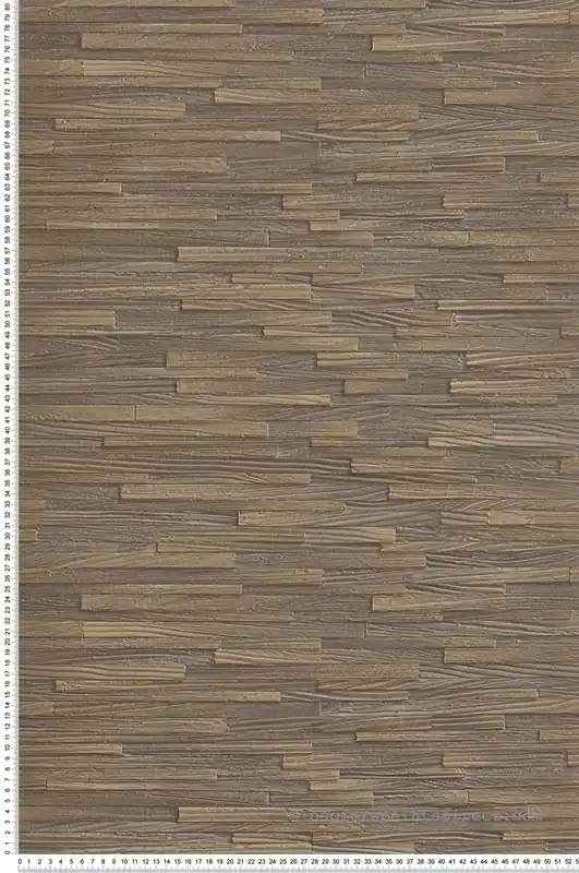 Petit Prix Papier peint Lame Bois taupe - Architexture de Montecolino Réf. MC-AZ57731