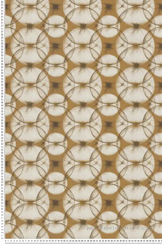 Offre Exclusive Papier peint Graphique Années 70 Circle ocre - Guy Laroche de Lutèce Réf. LTC-51246508
