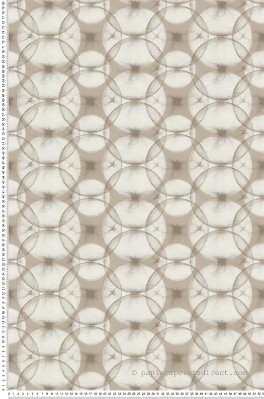 Commander Vite Papier peint Graphique Années 70 Circle grège - Guy Laroche de Lutèce Réf. LTC-51246506