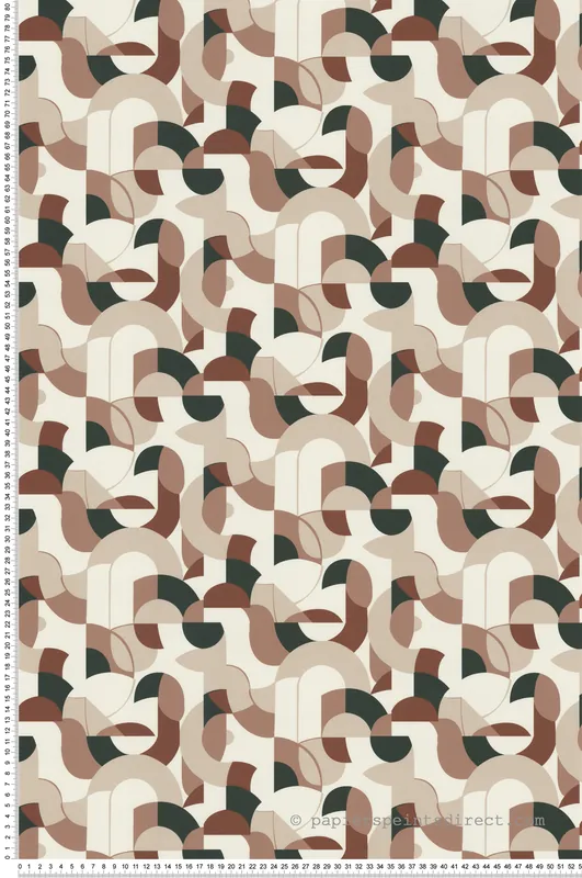 Papier peint Géométrique Vintage beige marron - Guy Laroche de Lutèce Réf. LTC-51246406 Commande En Gros