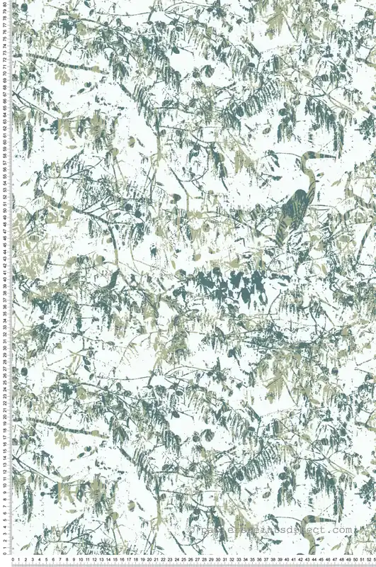 Meilleur Choix Papier peint Héron Abstrait vert - Guy Laroche de Lutèce Réf. LTC-51246204