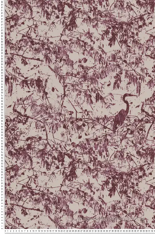 Vente Flash Papier peint Héron Abstrait prune - Guy Laroche de Lutèce Réf. LTC-51246203