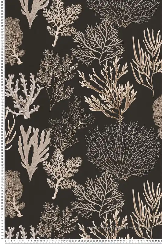 Certifié Papier peint Marin Corail anthracite - Seaside de Casadéco Réf. SEAS83979808