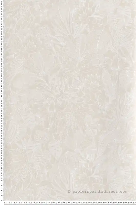 Réduction Papier peint Esquisse Fleurie Bellis beige - Romance de Masureel Réf. MAS-ROM101