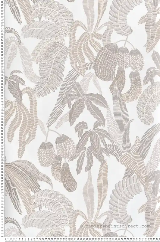 Papier peint Jardin Ninfa beige argenté - Romance de Masureel Réf. MAS-ROM001 Bon Plan