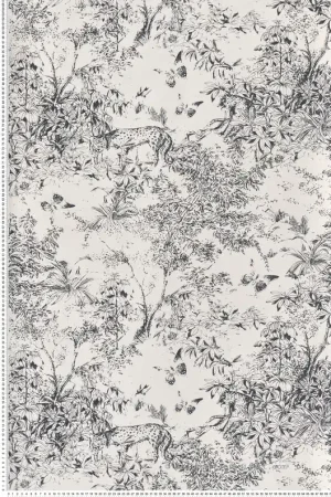 Retour Gratuit Papier peint Toile de Jouy Scène noir et blanc - Amazone de Masureel Réf. MAS-ZON202