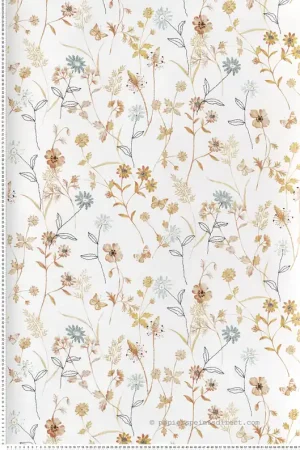 Meilleure Vente Papier peint Fleurs Elysium ambre irisé - Amazone de Masureel Réf. MAS-ZON104