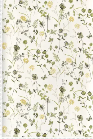 Expédié Aujourd'hui Papier peint Fleurs Elysium vert irisé - Amazone de Masureel Réf. MAS-ZON103