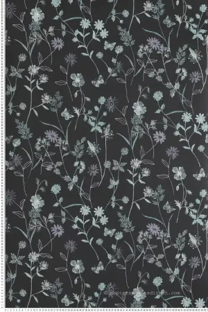 Papier peint Fleurs Elysium bleu d‘eau irisé - Amazone de Masureel Réf. MAS-ZON101 Acheter En Ligne