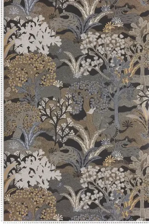 Paiement Sécurisé Papier peint Nature Ethnique Fabulo beige gris irisé - Amazone de Masureel Réf. MAS-ZON506