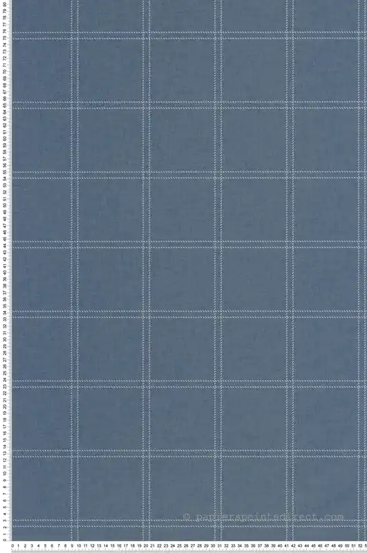 Acheter En Ligne Papier peint Tartan Lines bleu jean - Line Up de Casélio Réf. LNP106756060