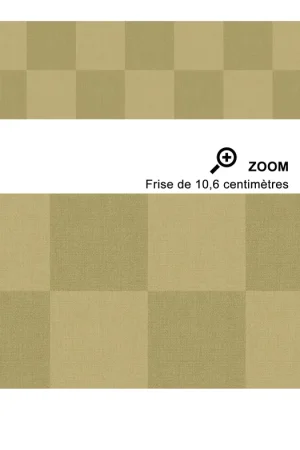 Frise Damier Checks Border vert kaki - Line Up de Casélio Réf. LNP106797150 Offre Exclusive