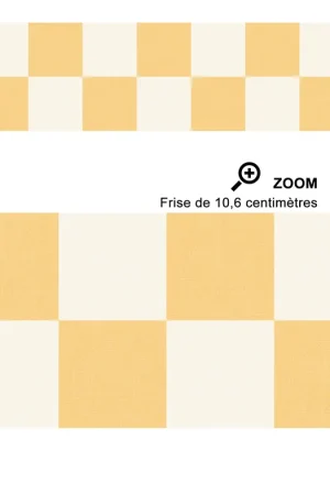 Frise Damier Checks Border jaune pâle - Line Up de Casélio Réf. LNP106792009 Quantité Limitée