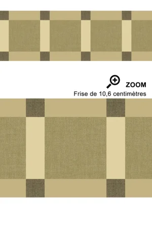 Frise Carreaux Square Border kaki olive - Line Up de Casélio Réf. LNP106787070 Vente Flash