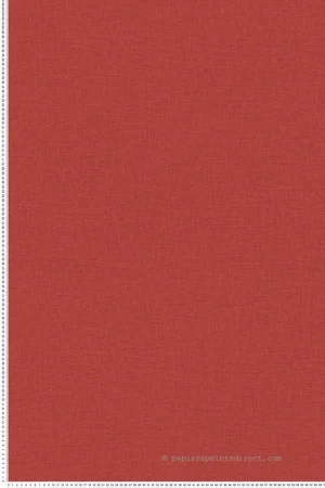 Papier peint Uni Lin Étoffe Lina rouge carmin - Modernismo de Casamance Réf. CAS-76852548 Quantité Limitée