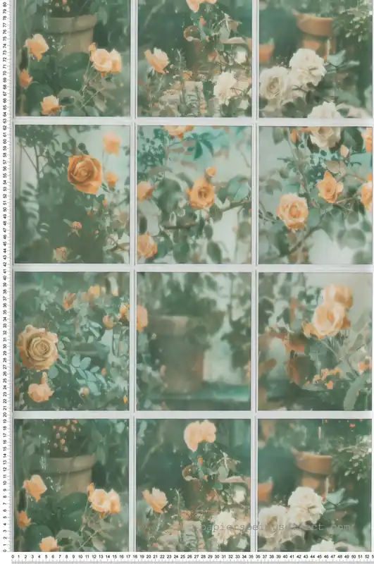 Papier Peint Fleur Verrière Roseraie orange - Illusion d‘Ugépa Réf. UGP-M89905 Commande En Gros