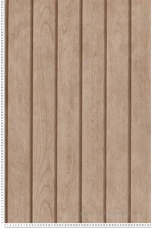Nouveauté Papier Peint Bois Rayure Aria marron - Illusion d‘Ugépa Réf. UGP-M89808