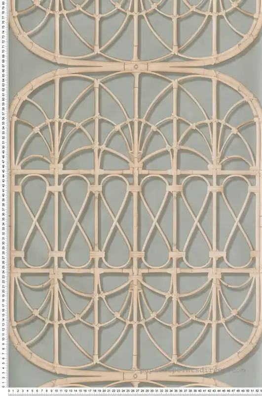 Soldes Papier Peint Panneau Rotin vert de gris - Illusion d‘Ugépa Réf. UGP-M89309