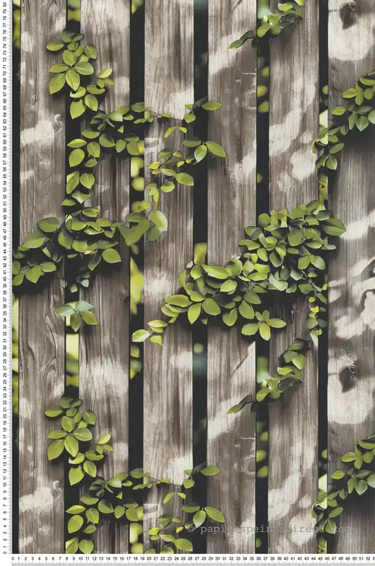Papier Peint Palissade Végétaux Bois marron - Illusion d‘Ugépa Réf. UGP-M88908 Bon Marché