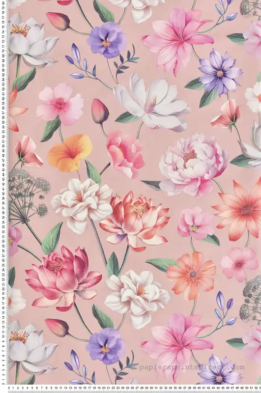 Must-Have Papier Peint Fleur All Over rose - Illusion d‘Ugépa Réf. UGP-M88803