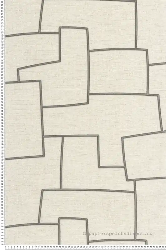 Bon Plan Papier peint Géométrie Lin Inca écru - Matera de Casadéco Réf. MATA201121221