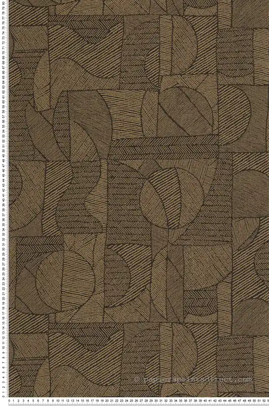 Top Vente Papier peint Ethnique Motif Baman noir doré - Matera de Casadéco Réf. MATA201162707